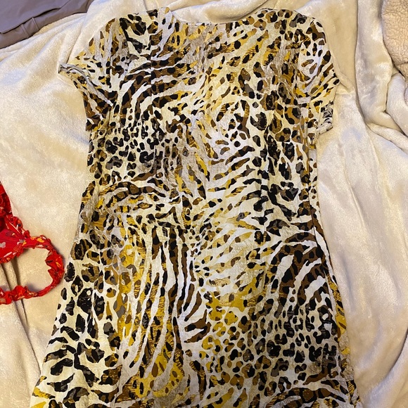 TopShop Vintage Leopard Print Dress - Picture 2 of 4